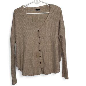 Urban Outfitters Jojo Waffle Knit cozy lounge Cardiga Shirt Size XS